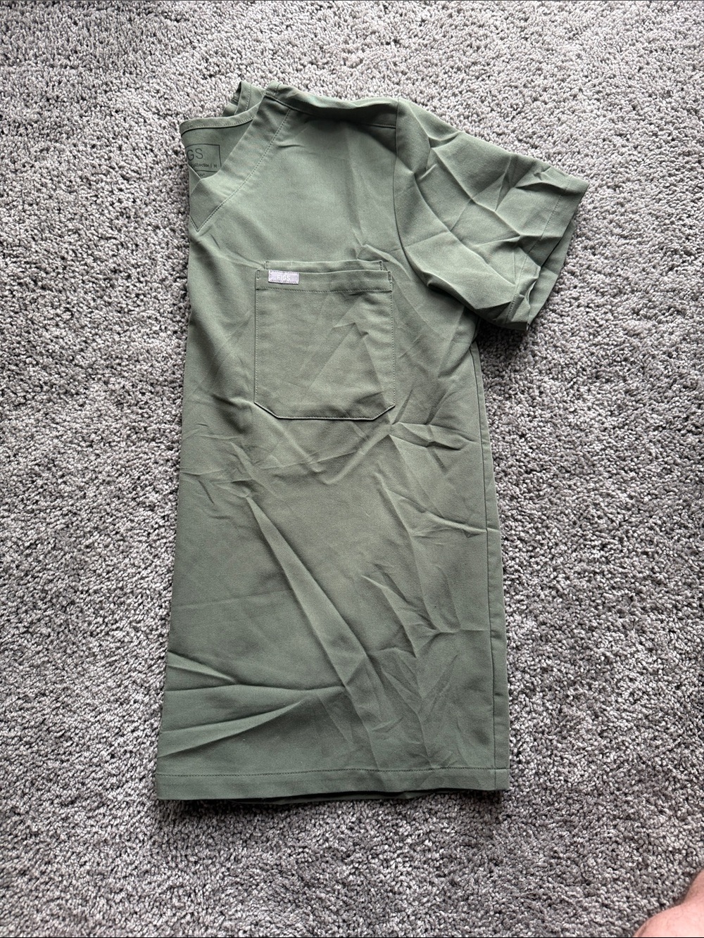 Figs Olive Green Scrub Top